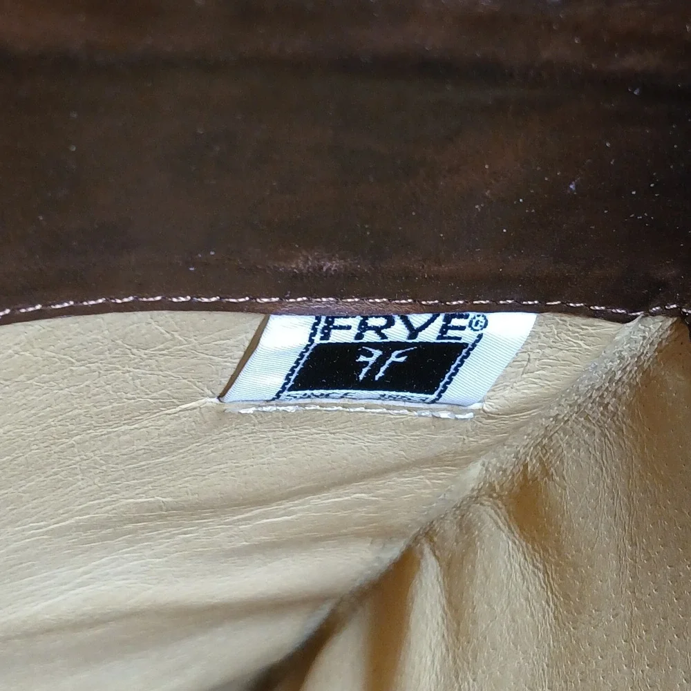 Frye Tall Boots Women 11R Brown Leather Knee High Riding Winter Streetwear Boots